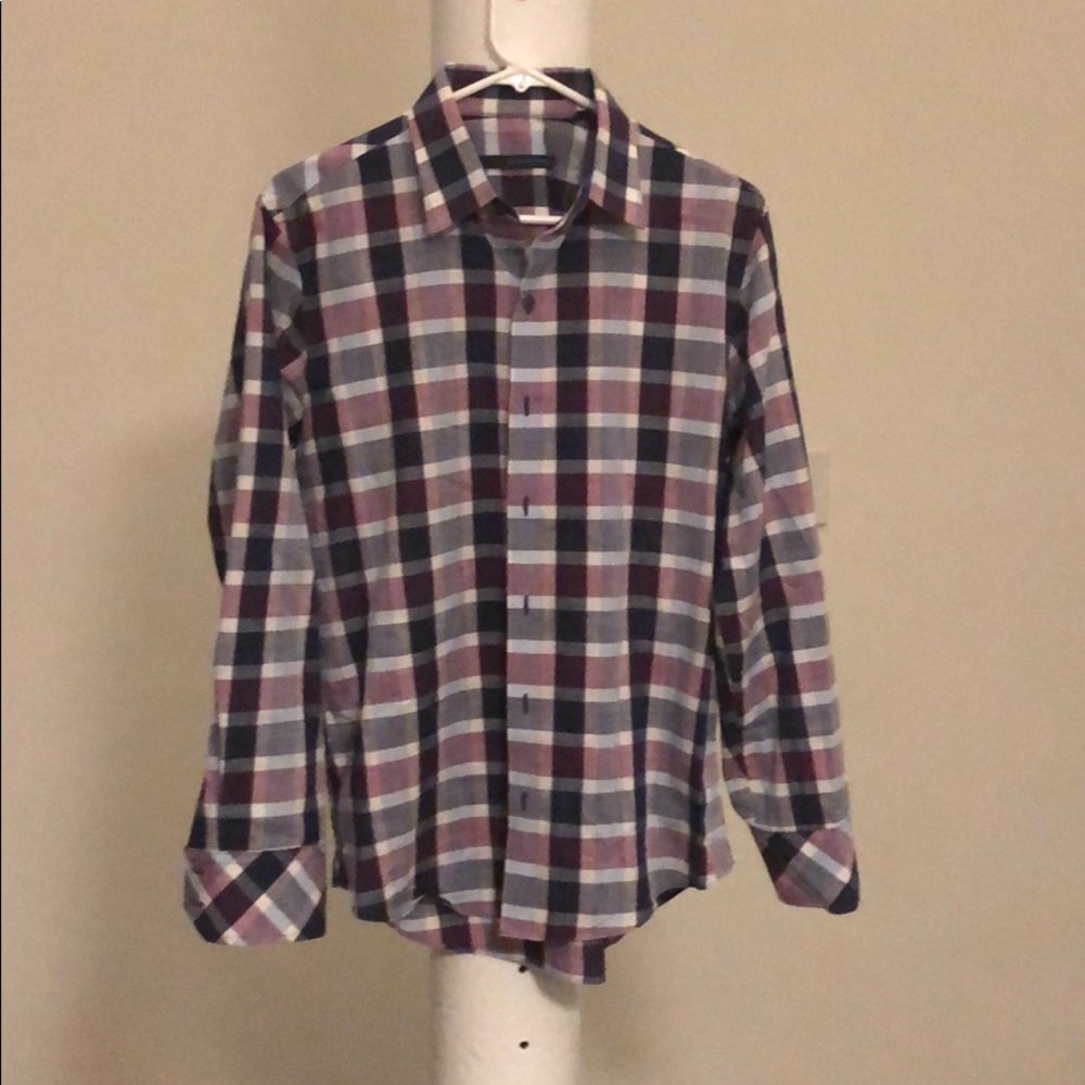 Purple gingham shirt